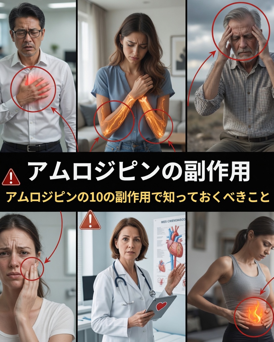 アムロジピンの奇妙な副作用を解説：注意すべき10の症状