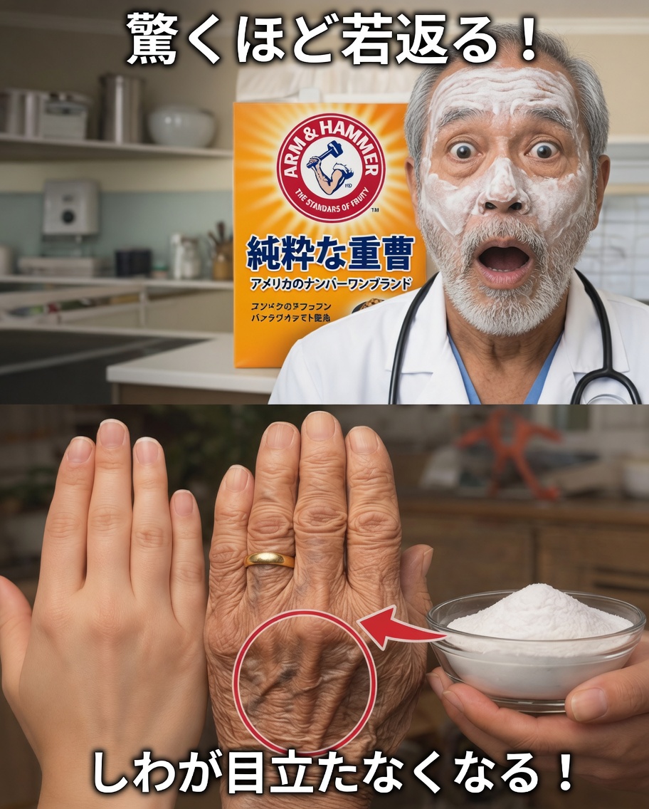 重曹はたった10分で、70歳でもすべてのしわを消す！