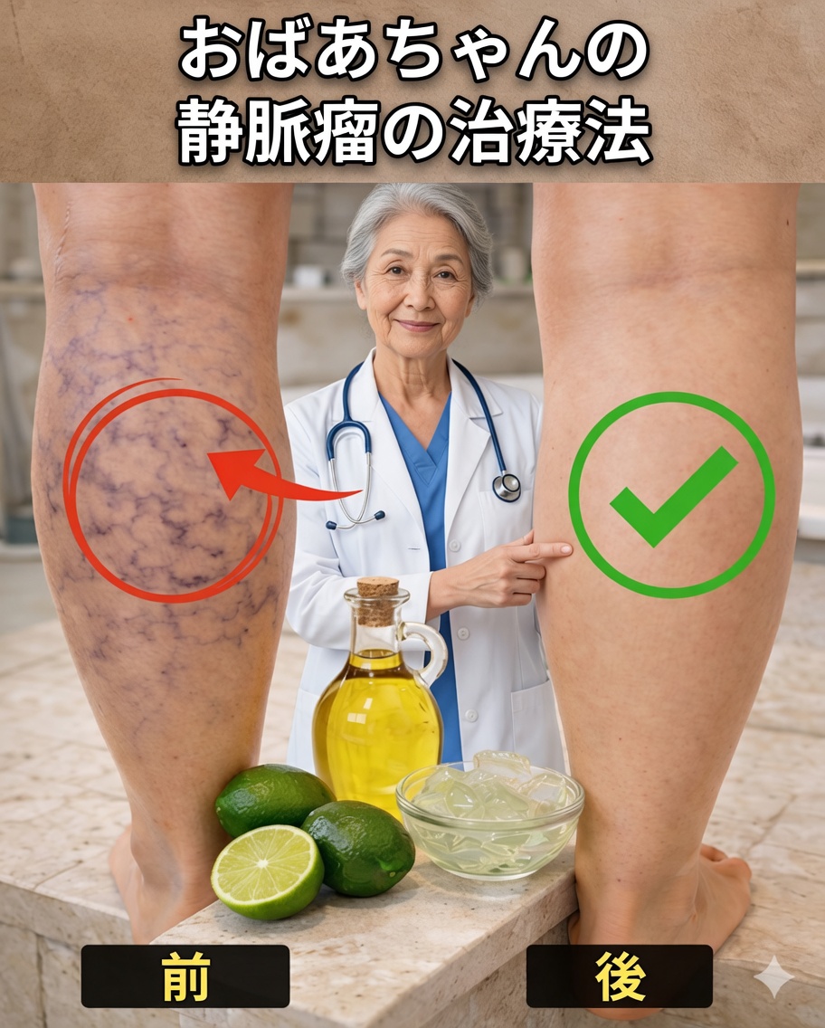 静脈瘤のための祖母の秘密の治療法：アロエベラ、リンゴ酢、レモンの秘密を公開