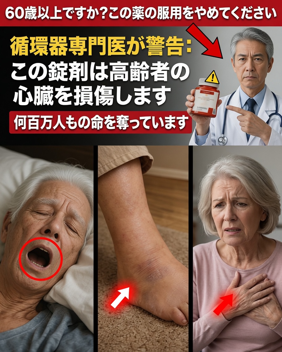 循環器専門医からの警告：60歳以降、心臓に静かに悪影響を及ぼす可能性のある一般的な薬5つ（代わりに何をすべきか）