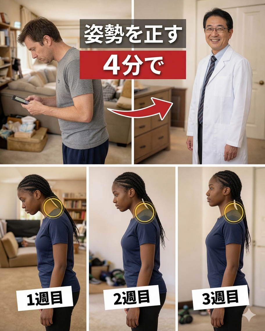 60歳を過ぎて前方頭位をたった4分で改善する方法――日本最高齢の医師が勧めるやさしいルーティン