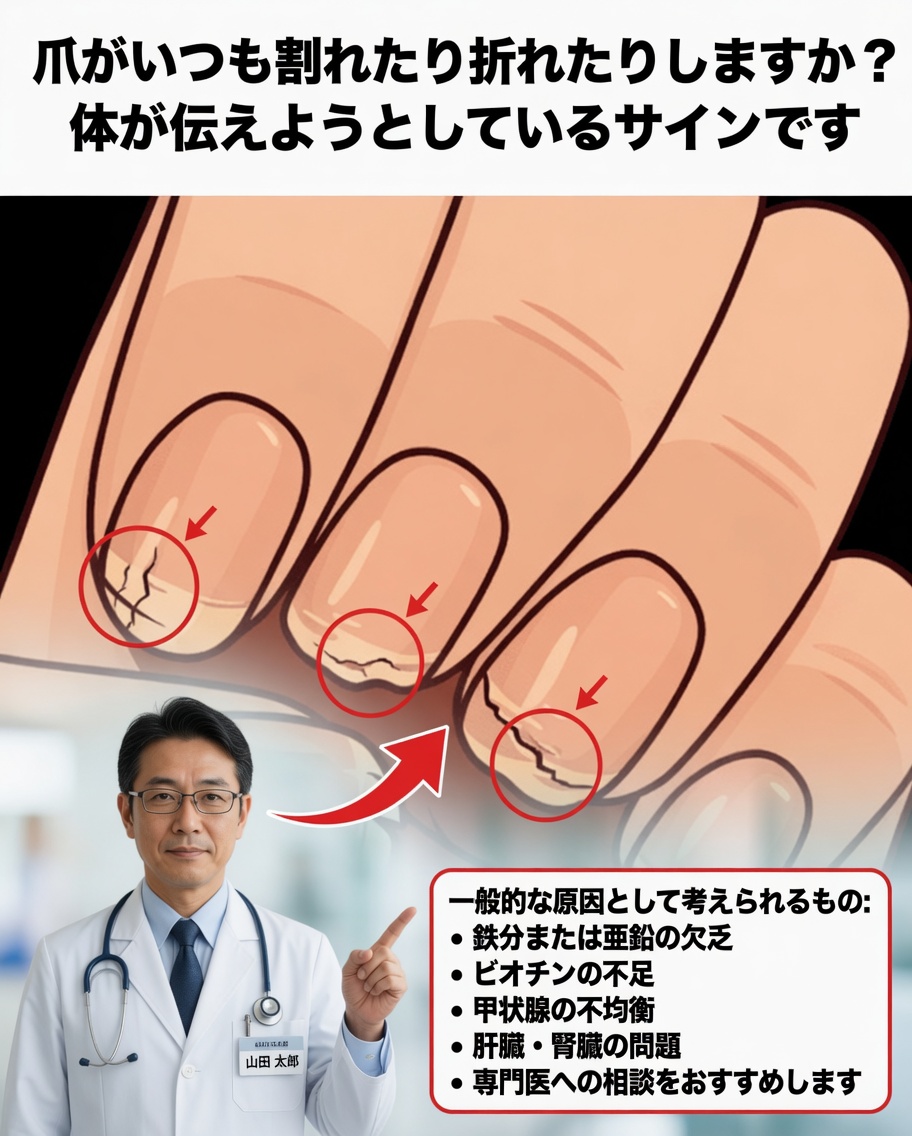 爪がいつも割れたり欠けたりしていませんか？体が警告を送っているのかもしれません