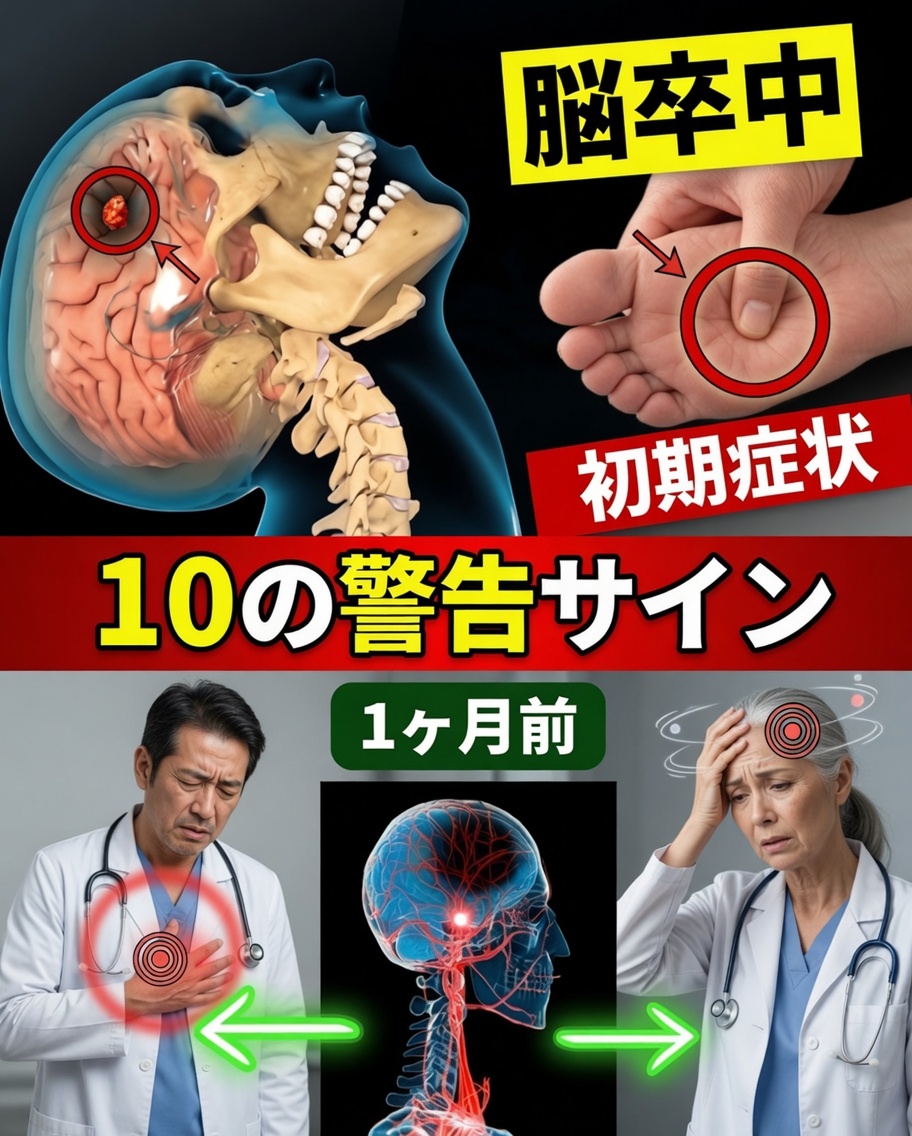 脳卒中の1か月前に気づくかもしれない8つの初期警告サイン＋脳を守る9つの自然な方法
