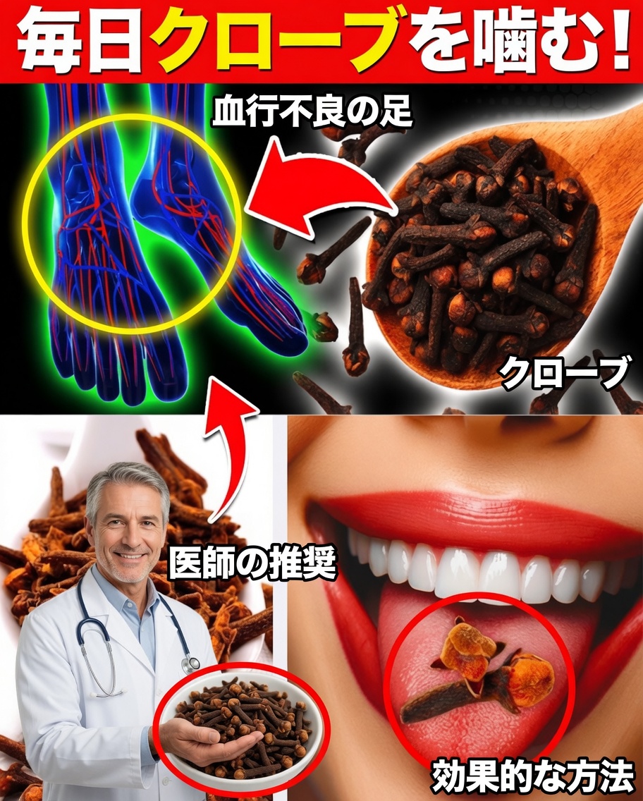 毎日クローブを1粒噛んで、自然に健康を劇的に変える