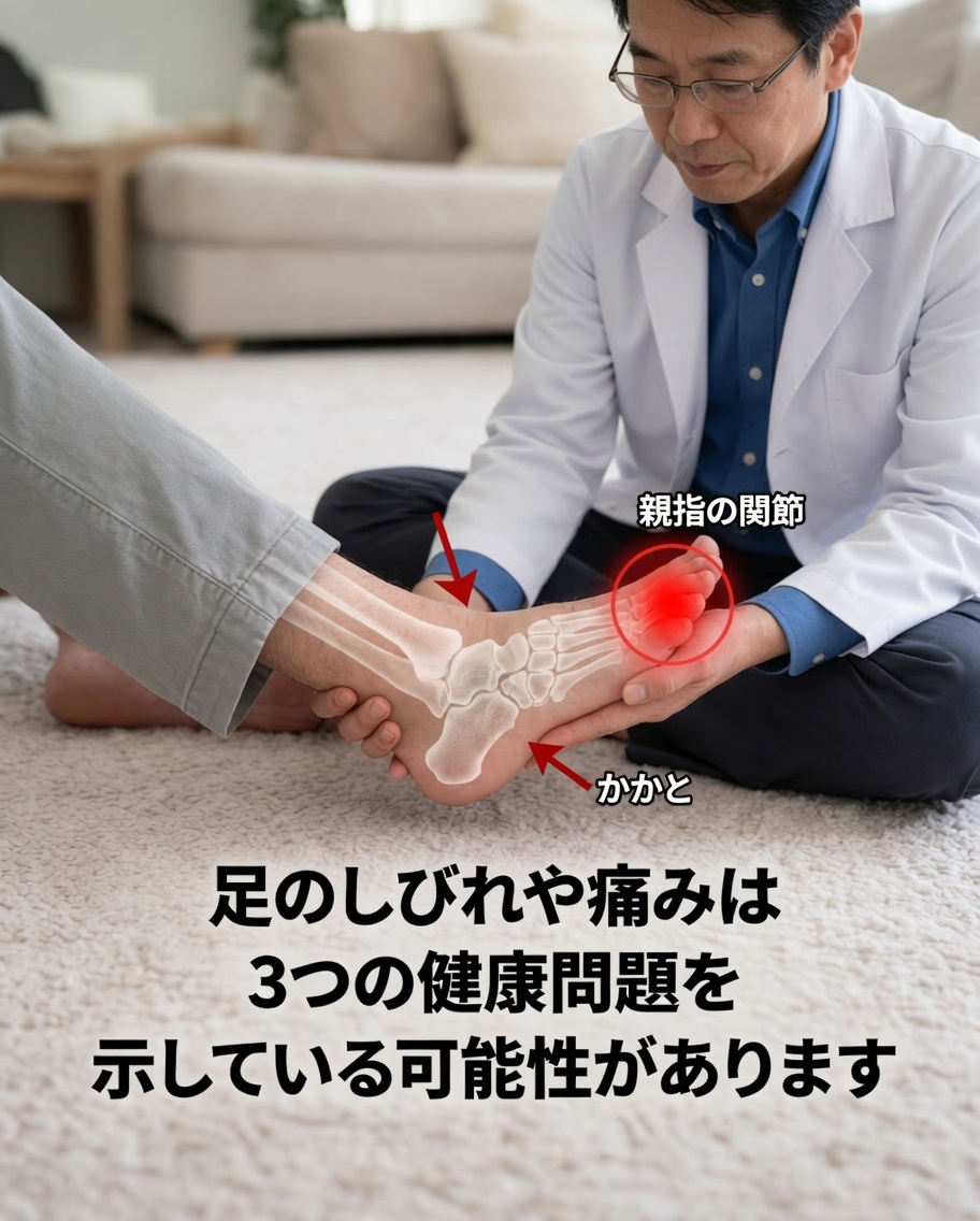 足のしびれと痛み：見逃してはいけない健康上の問題3つ