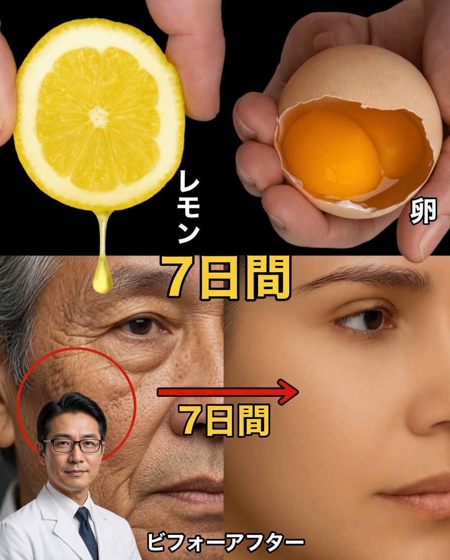 レモンと卵のミックスで自然に若々しい肌へ