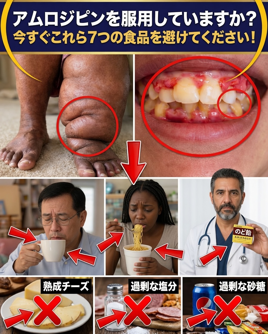 アムロジピンの副作用を静かに悪化させる可能性のある7つの食品――そして、より早く楽になるための簡単な置き換え案