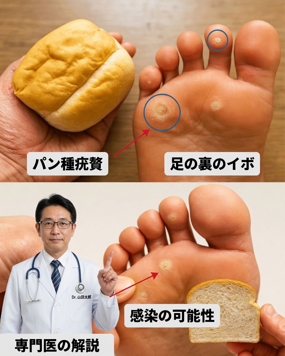 パンを使った驚きの治療法で足のタコを自然に除去する方法