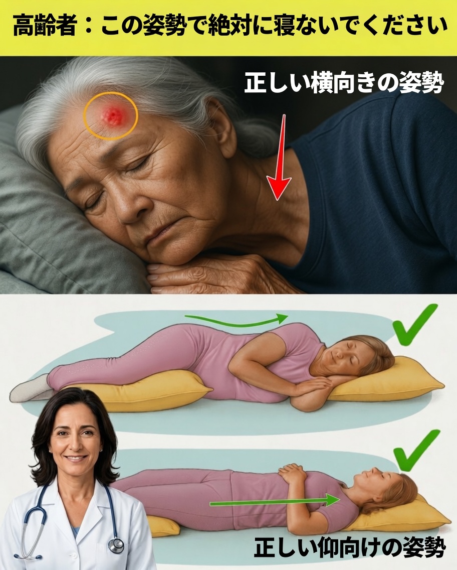 高齢者：睡眠中にこの姿勢は避けて――夜間の脳卒中リスクが高まる可能性があります！