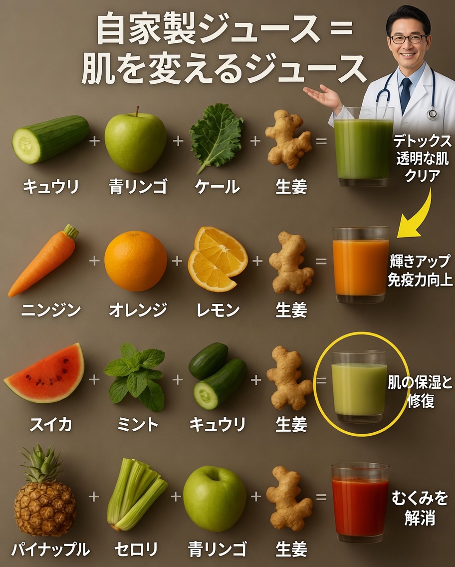 これらの強力なジュースを混ぜて毎日の健康をサポートしましょう