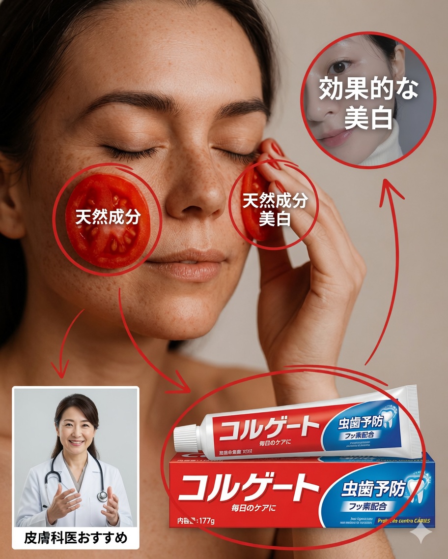 コルゲート歯磨き粉を使った、より明るく輝く肌のための裏ワザ
