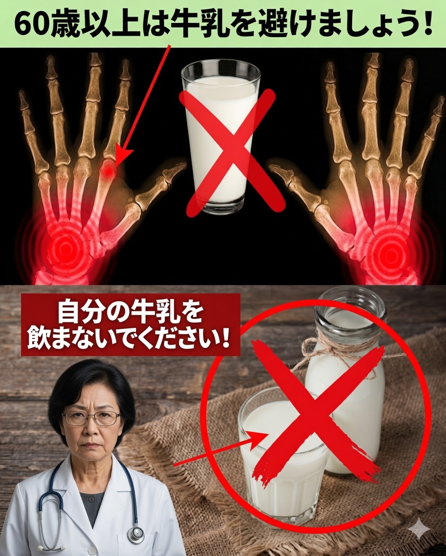 60歳を過ぎてもまだ牛乳を飲んでいる？そろそろその習慣を見直す時かもしれない
