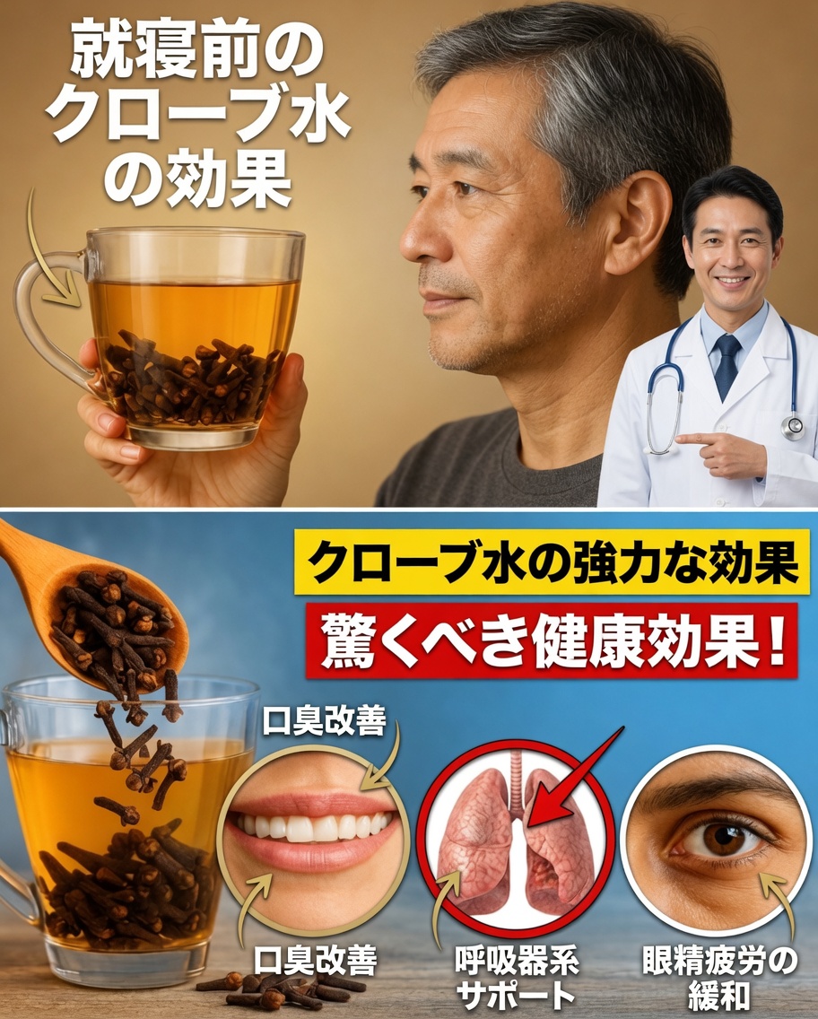 寝る前にクローブ水を1杯：健康に驚くべき15のメリット