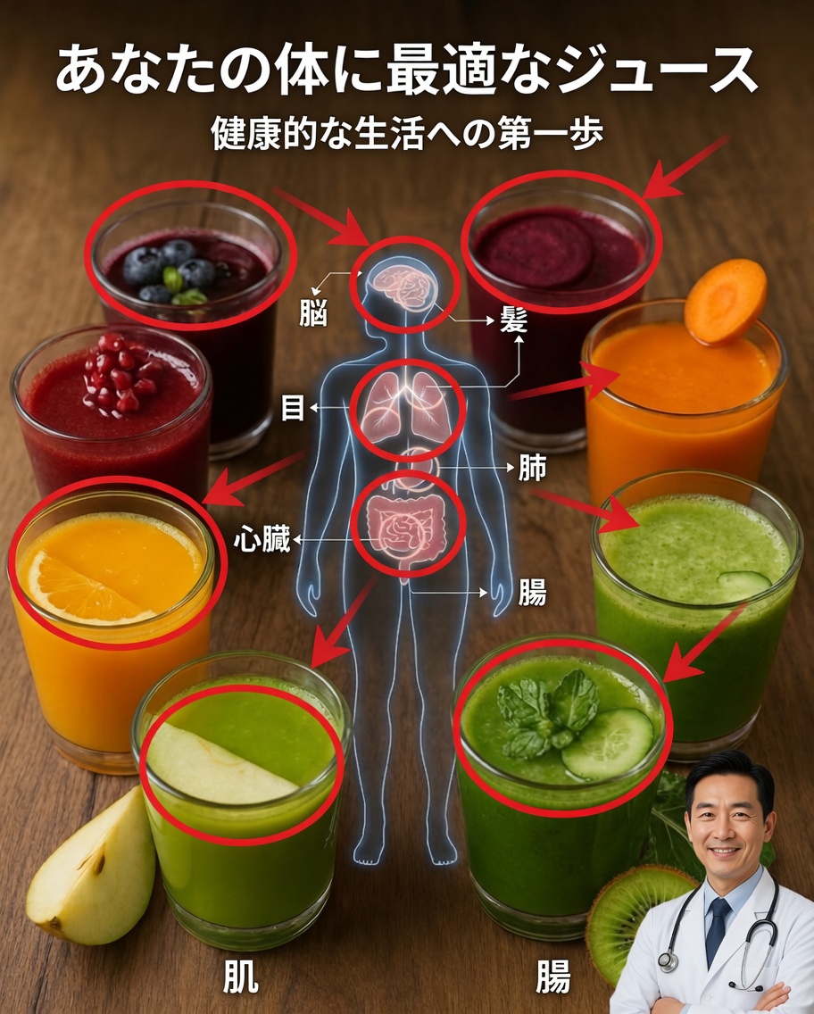 体の各部位を強化する自然ジュース10選