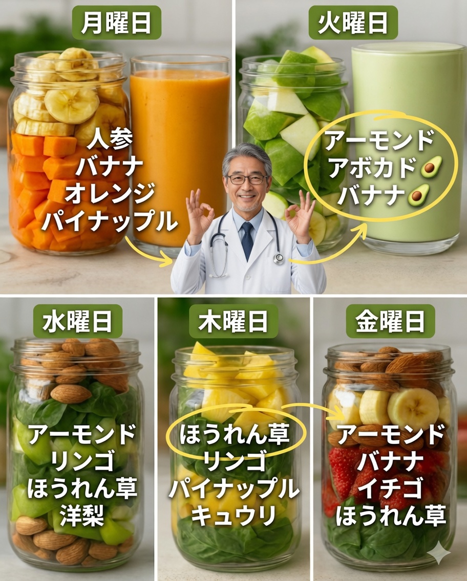 毎日を彩る1週間の鮮やかスムージーレシピ7選