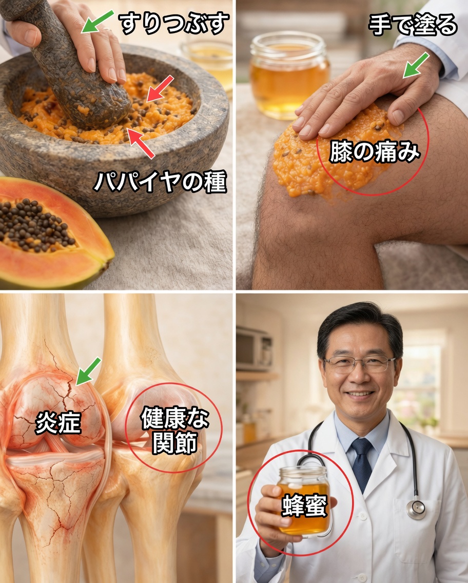 パパイヤの種：膝・背中・脊椎の不快感を自然に和らげる方法