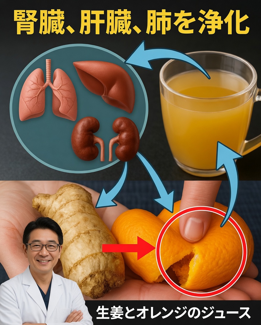 タンジェリン、クルミ、ショウガの力を解き放ち、腎臓・肝臓・肺を浄化する