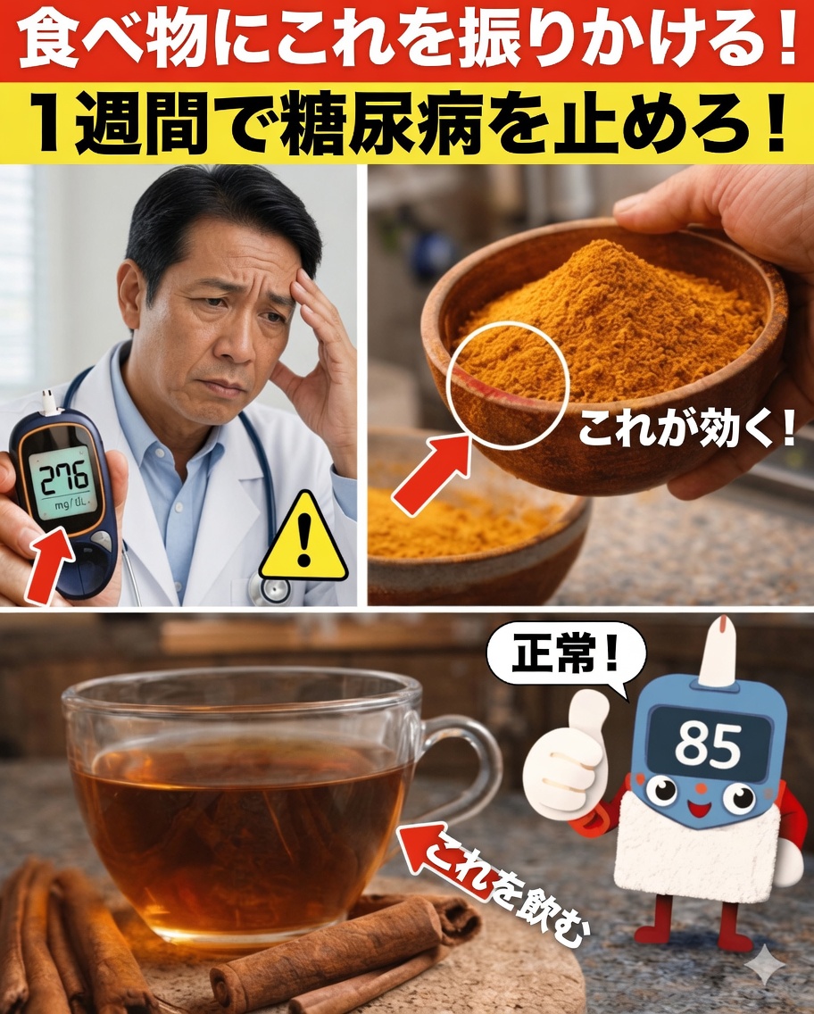 60歳以上？これを毎日ふりかけて、たった7日で血糖値の安定を助けよう