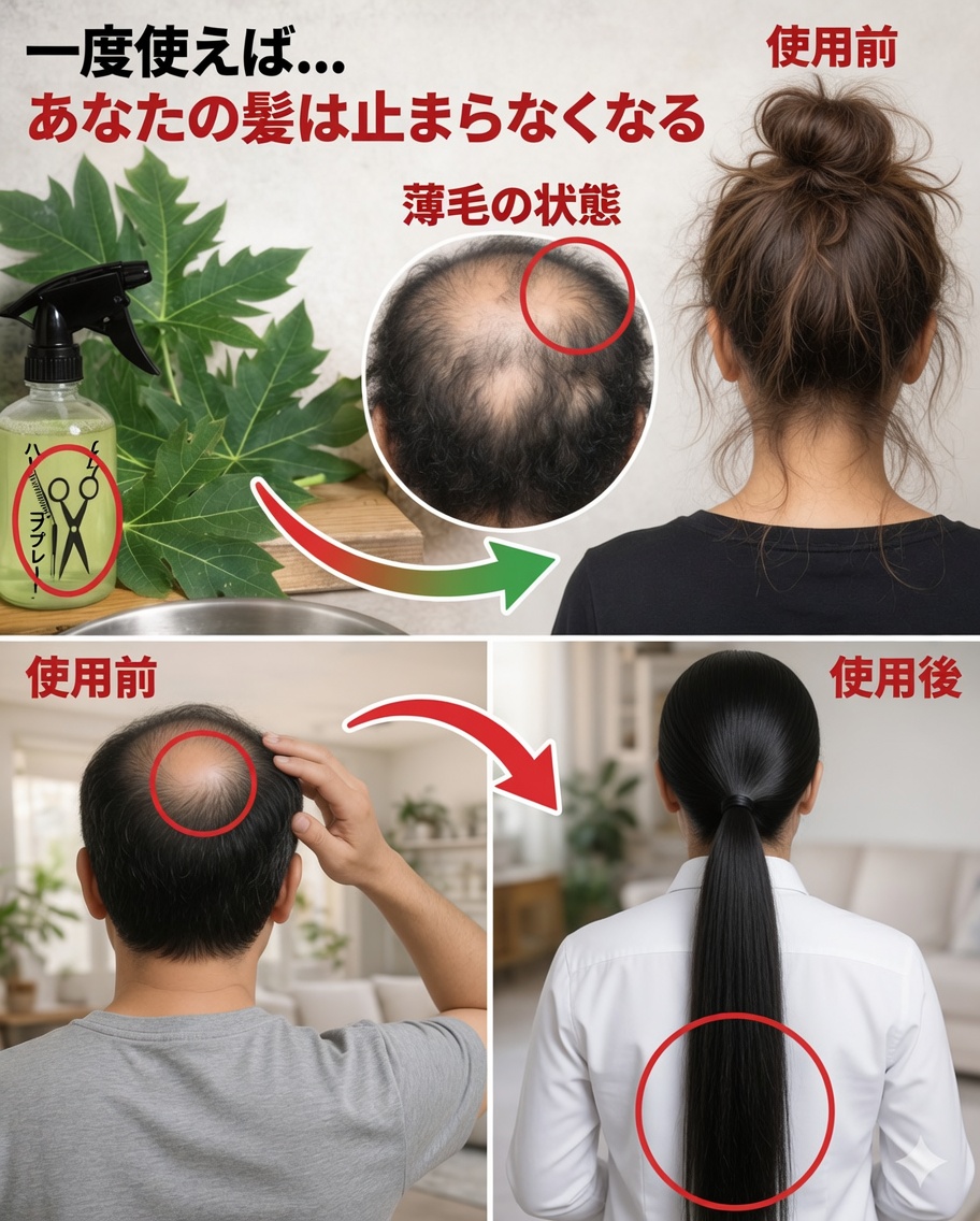パパイヤの葉で髪を育てる：本当に髪をより強く太くできるのか？