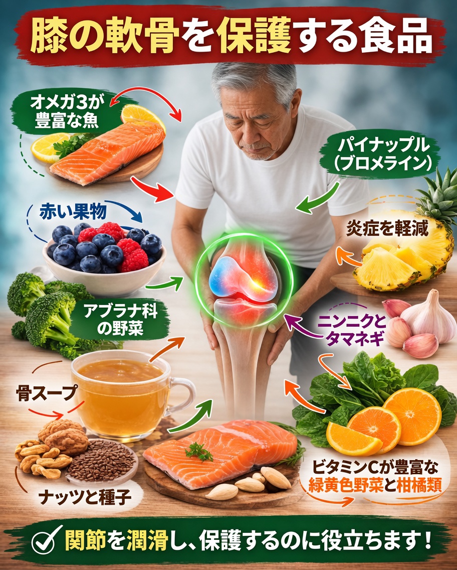 膝の軟骨の健康をサポートする自然食品：賢く関節を守る