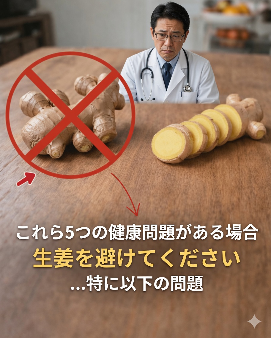 これら5つのグループに当てはまる人はショウガを使わないでください