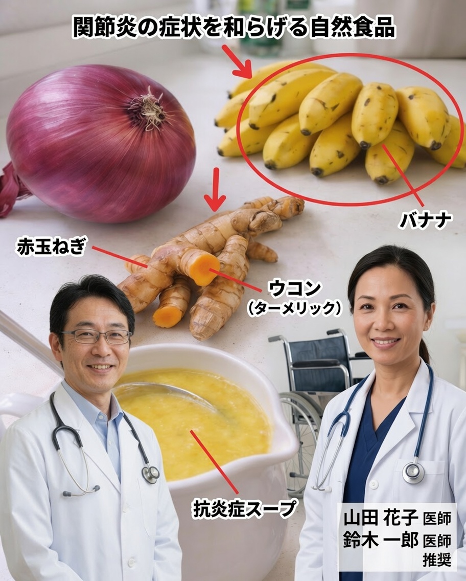 バナナ、玉ねぎ、ウコンが関節と骨の快適さにもたらす驚きの力を発見しよう