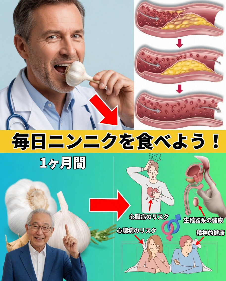 生のニンニクを毎日食べる：心臓の健康を自然にサポートし、コレステロールを減らす方法