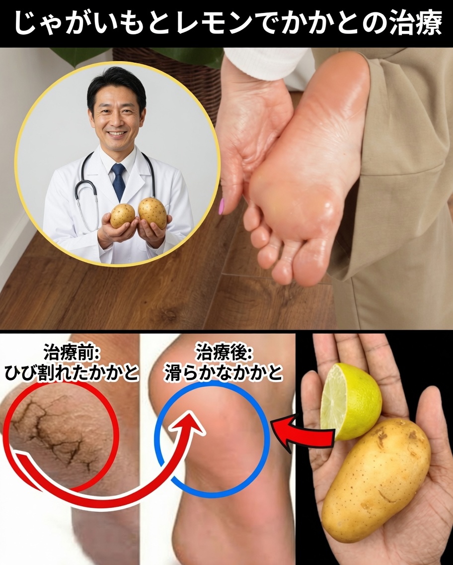 秘密が明かされる：ひび割れたかかとを柔らかく絹のような肌に変える「じゃがいも」の裏ワザ
