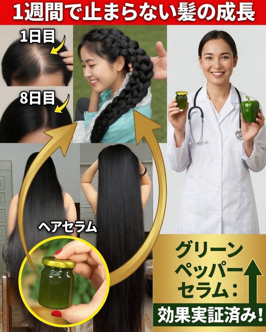 青唐辛子の秘密：より速く、よりボリュームのある髪の成長を目覚めさせる