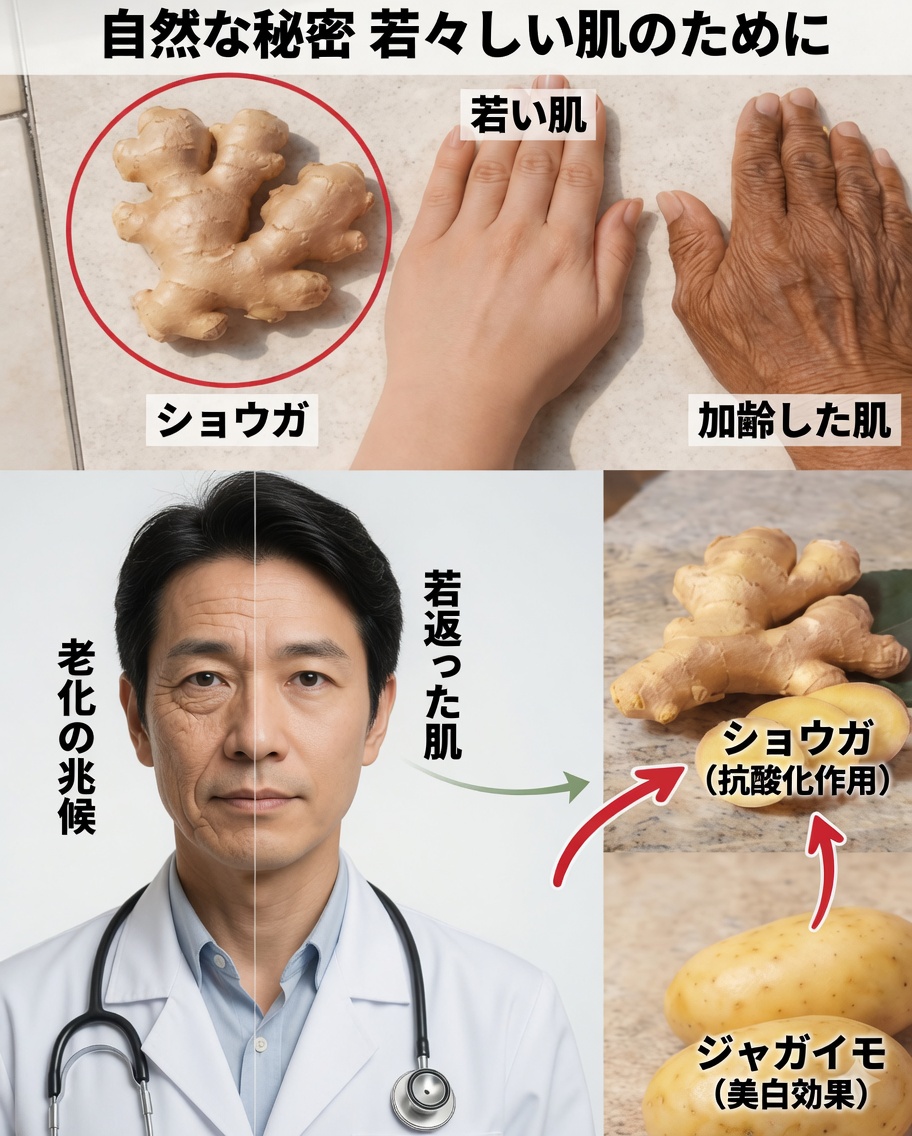 ショウガとジャガイモ：どの年齢でも肌をよりなめらかに保つのに役立つかもしれない自然なスキンケア習慣
