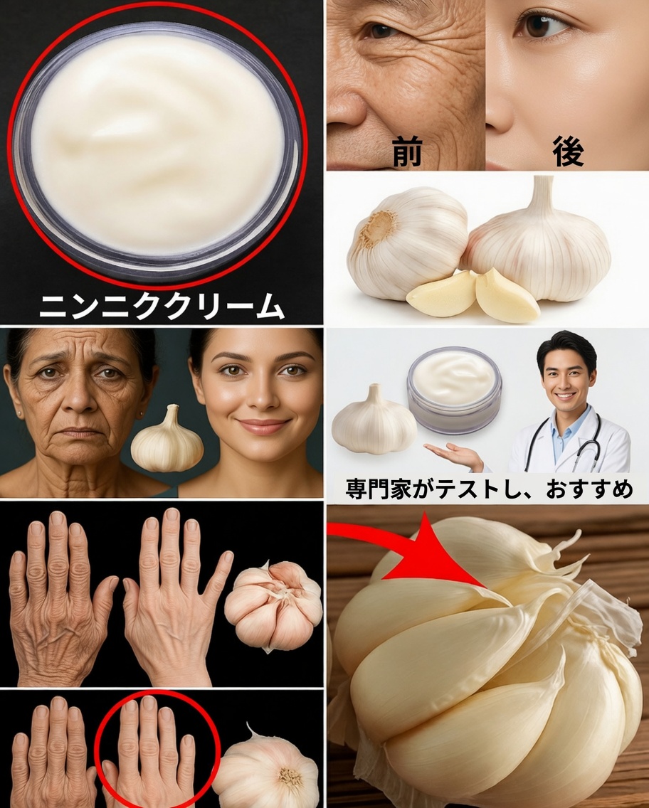 クリームガーリックの力で肌を変える