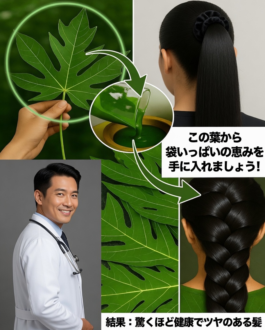 パパイヤの葉：多くの人が髪をより強くツヤツヤにするために使っている自然の秘密