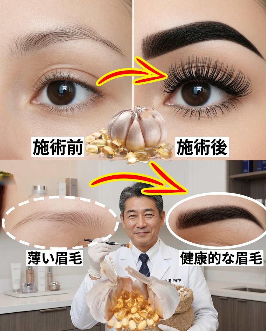 ニンニクとビタミンE：太い眉毛と長いまつげを育てるシンプルな自然療法