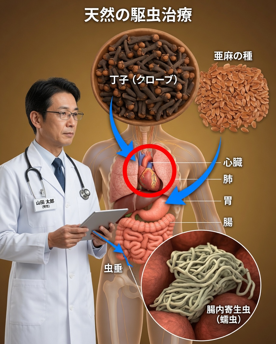 寄生虫を自然に除去するのに役立つかもしれない、伝統的なクローブと亜麻仁の組み合わせ