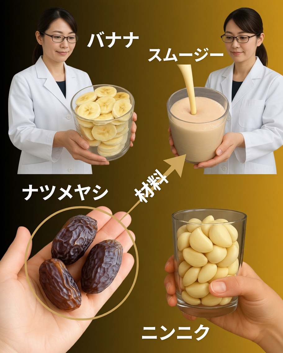 バナナ、ニンニク、デーツ：健康を自然に強化する驚きの組み合わせ