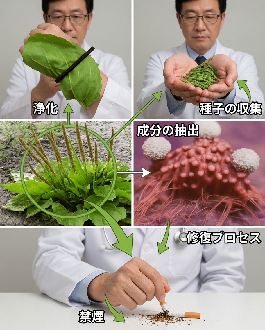 オオバコ（Plantago major）：「雑草」だと思われがちだが、実は自然の宝物
