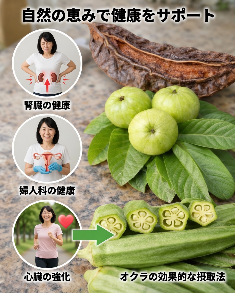 オクラ茶とグアバの葉：尿路の健康と体のバランスをサポートする伝統的な組み合わせ