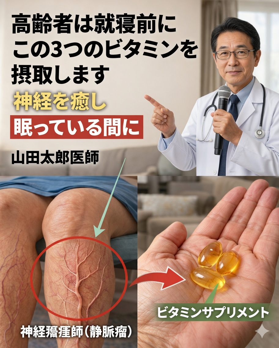 タイトル：60歳以降の脚の快適さと神経の健康をサポートする可能性のある夜の栄養素3つ