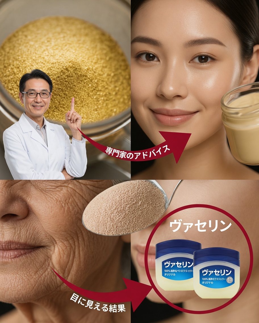 イーストとワセリン:シワをなめらかにし、肌のツヤを取り戻すのに役立つシンプルな自然派マスク