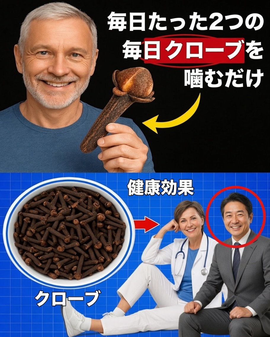 50歳以降、1日2粒のクローブ：より良い健康のための自然の秘訣