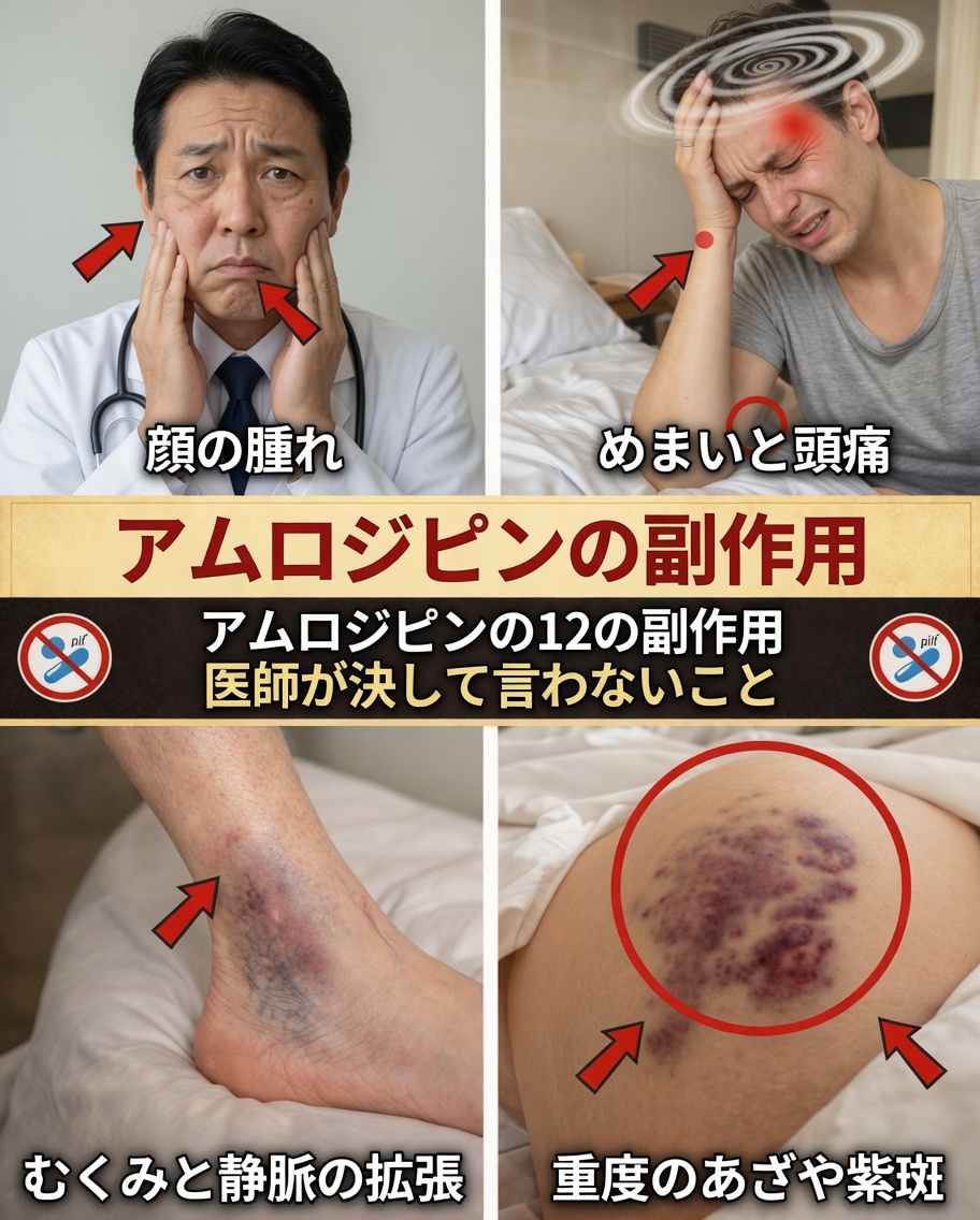 知っておくべきアムロジピンのあまり知られていない副作用12選