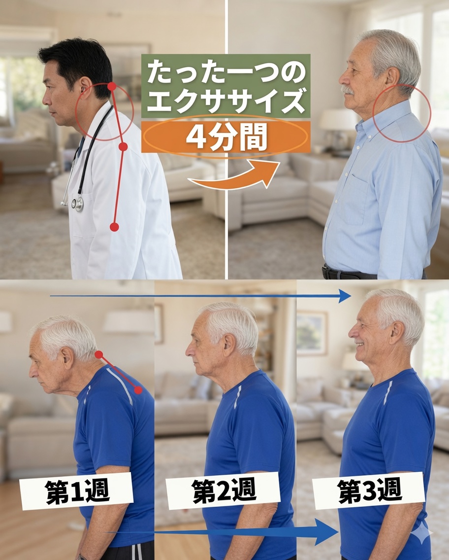 60歳以降の前方頭位をやさしく改善する方法――1日4分のシンプルなルーティン