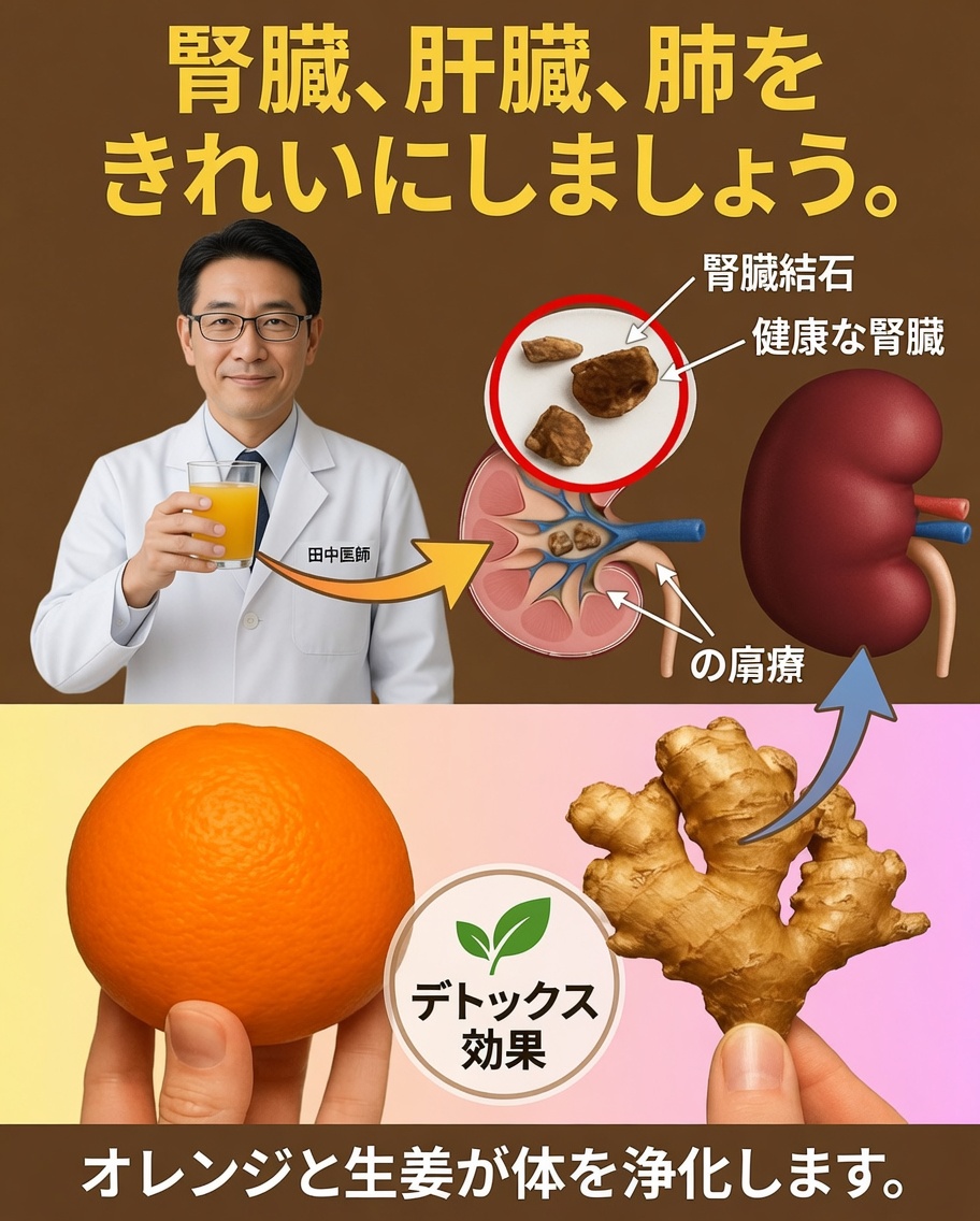 オレンジとショウガで腎臓・肝臓・肺の健康を自然に強化する