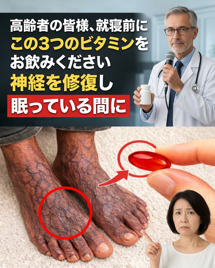60歳以降に脚を強化するのに役立つ、寝る前に摂るべき3つのビタミン：より良い可動性のための忘れられた鍵