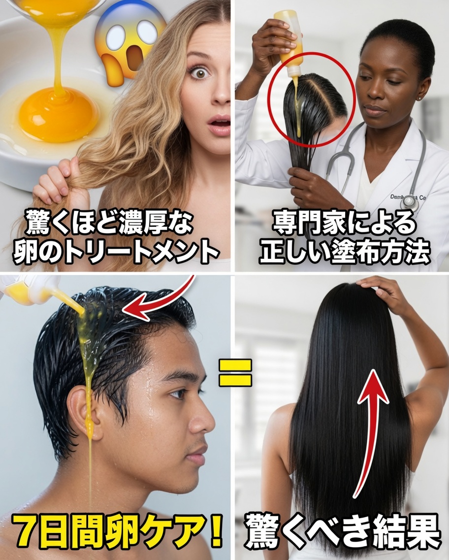 卵とオリーブオイルで自然に、より太く健康的な髪へ