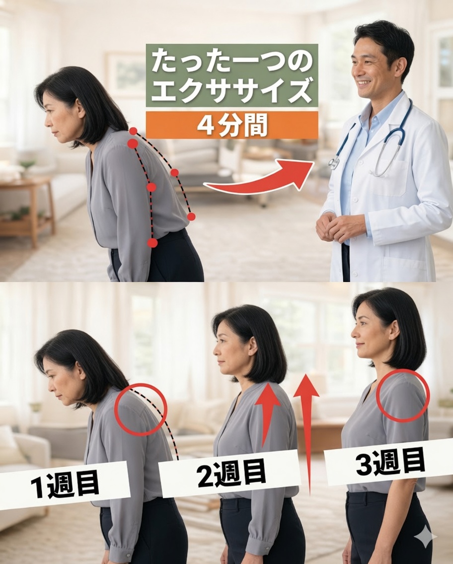 60歳以降に前方に突き出た頭位（フォワードヘッド姿勢）を無理なく改善する方法――1日4分の簡単ルーティン