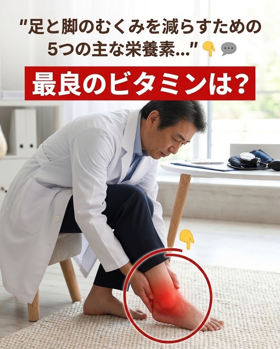足や脚のむくみ？この5つの栄養素が不快感の軽減に役立つかもしれません