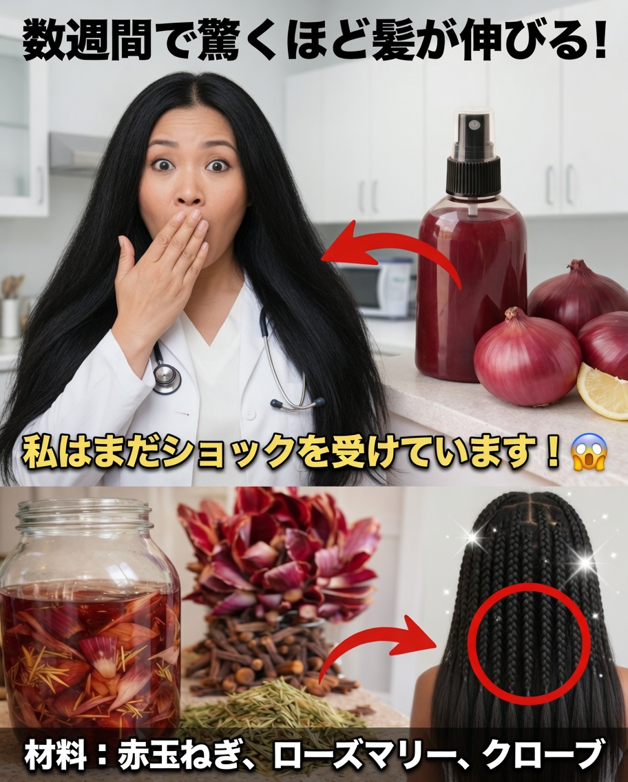より早い髪の成長を解き放つ：玉ねぎとクローブのブレンドの力