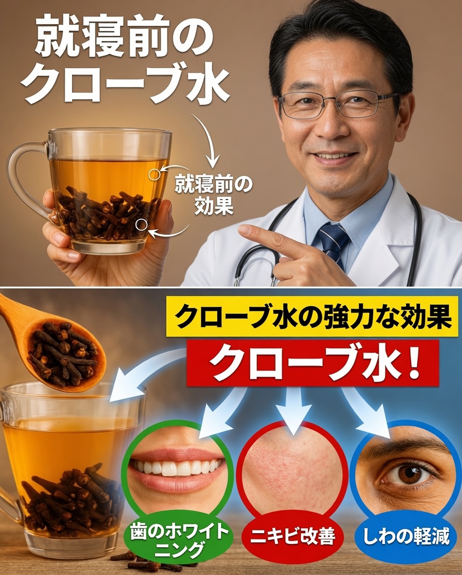 就寝前にクローブ水を1杯:体に効く自然の強力な効果15選