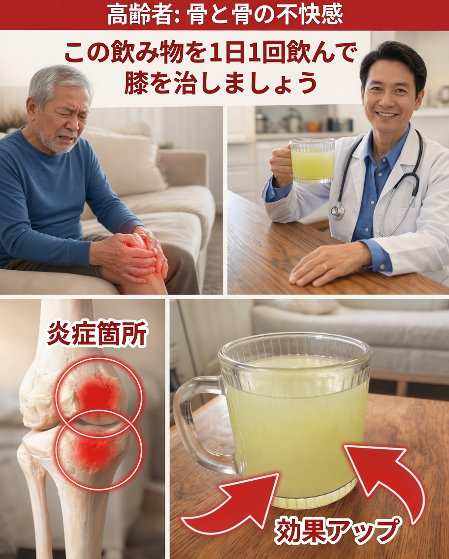 膝の快適さと関節の健康を自然にサポートするのに役立つシンプルな飲み物